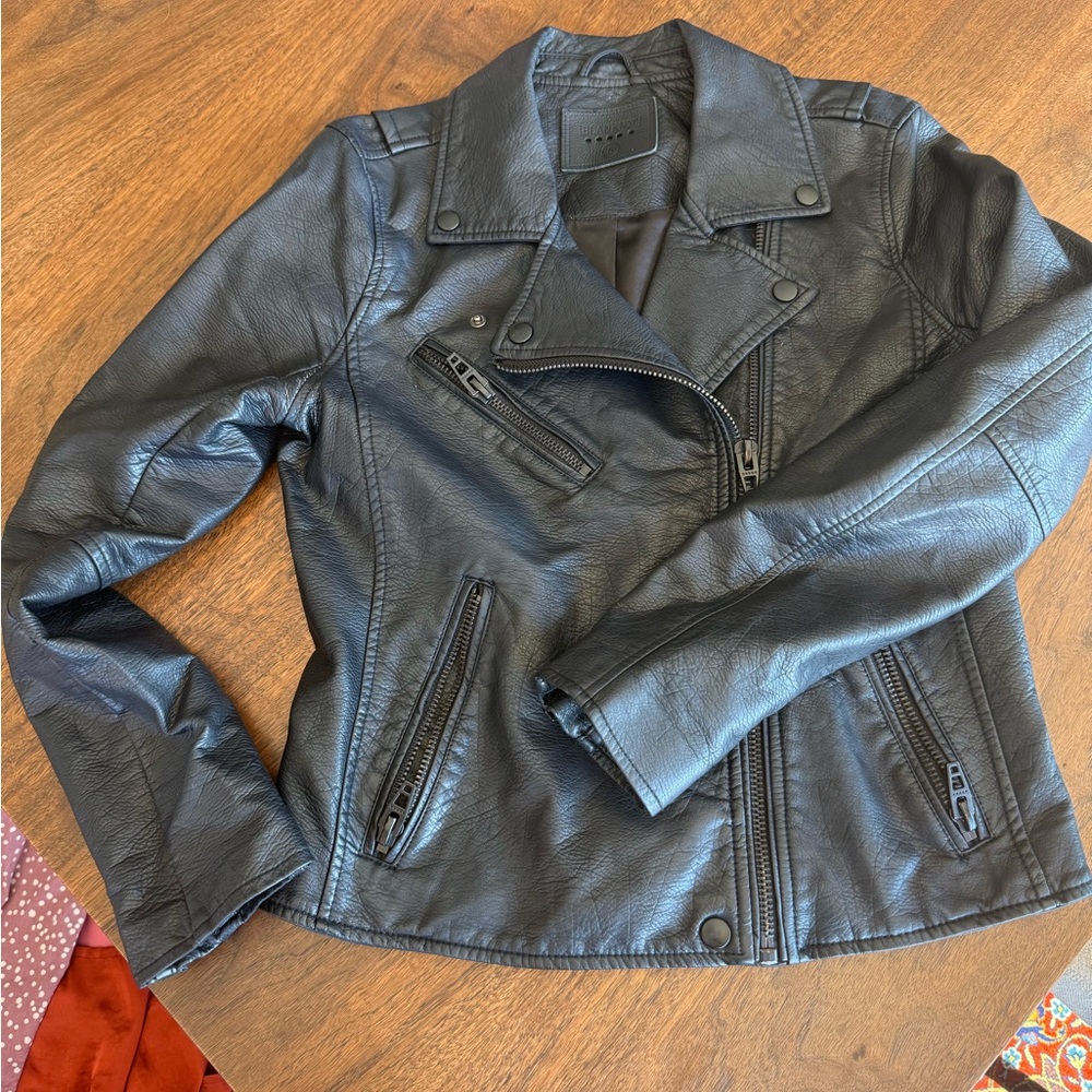 BlankNYC Classic Black Faux Leather Moto Jacket - Women
